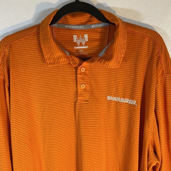 Whataburger 2XL Striped Polo Shirt - Picture 2 of 8